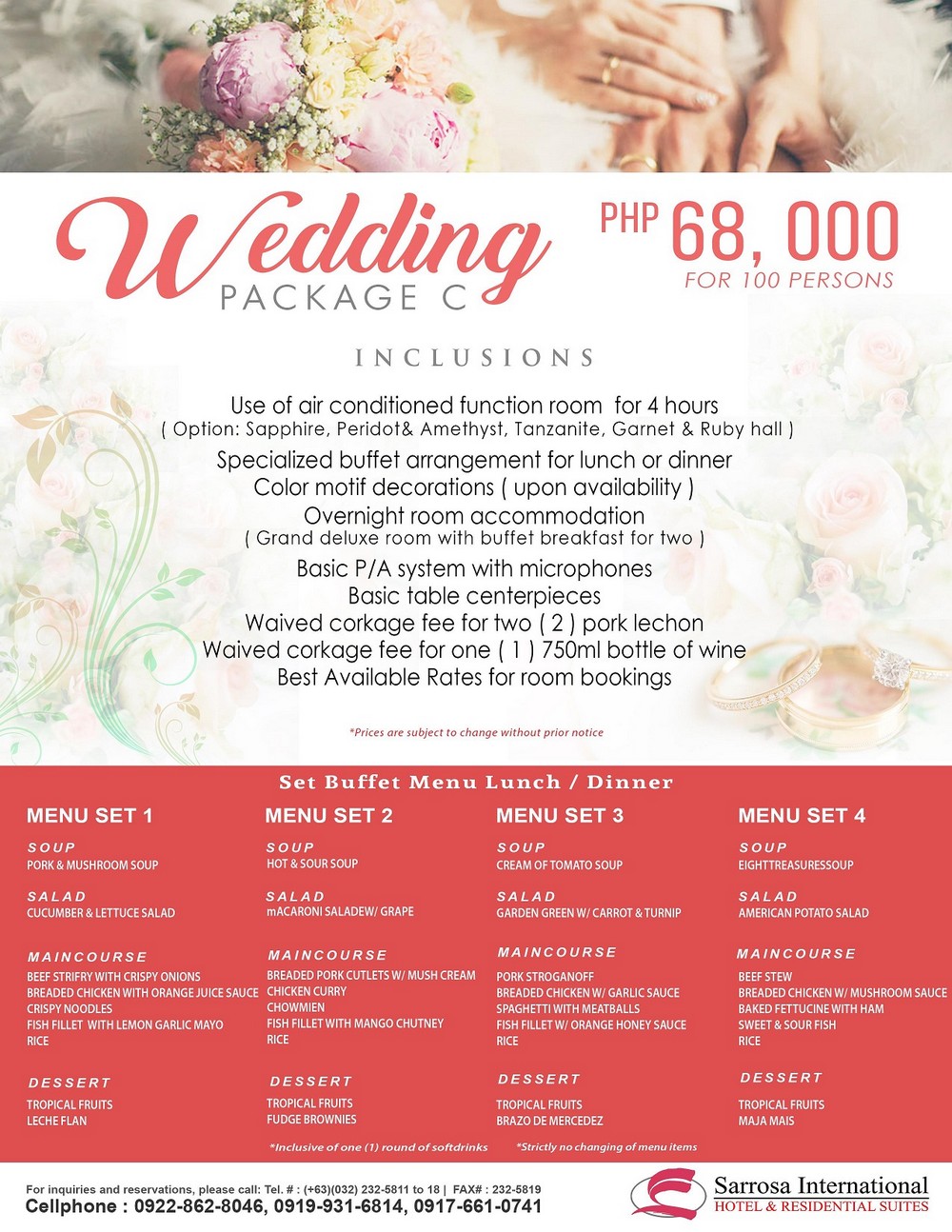 Wedding and Reception Packages in Cebu City